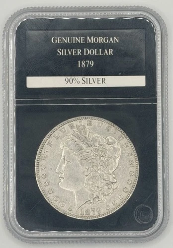 1879 Morgan Silver Dollar $1 XF Details 90% Silver US Coin Raw in Holder