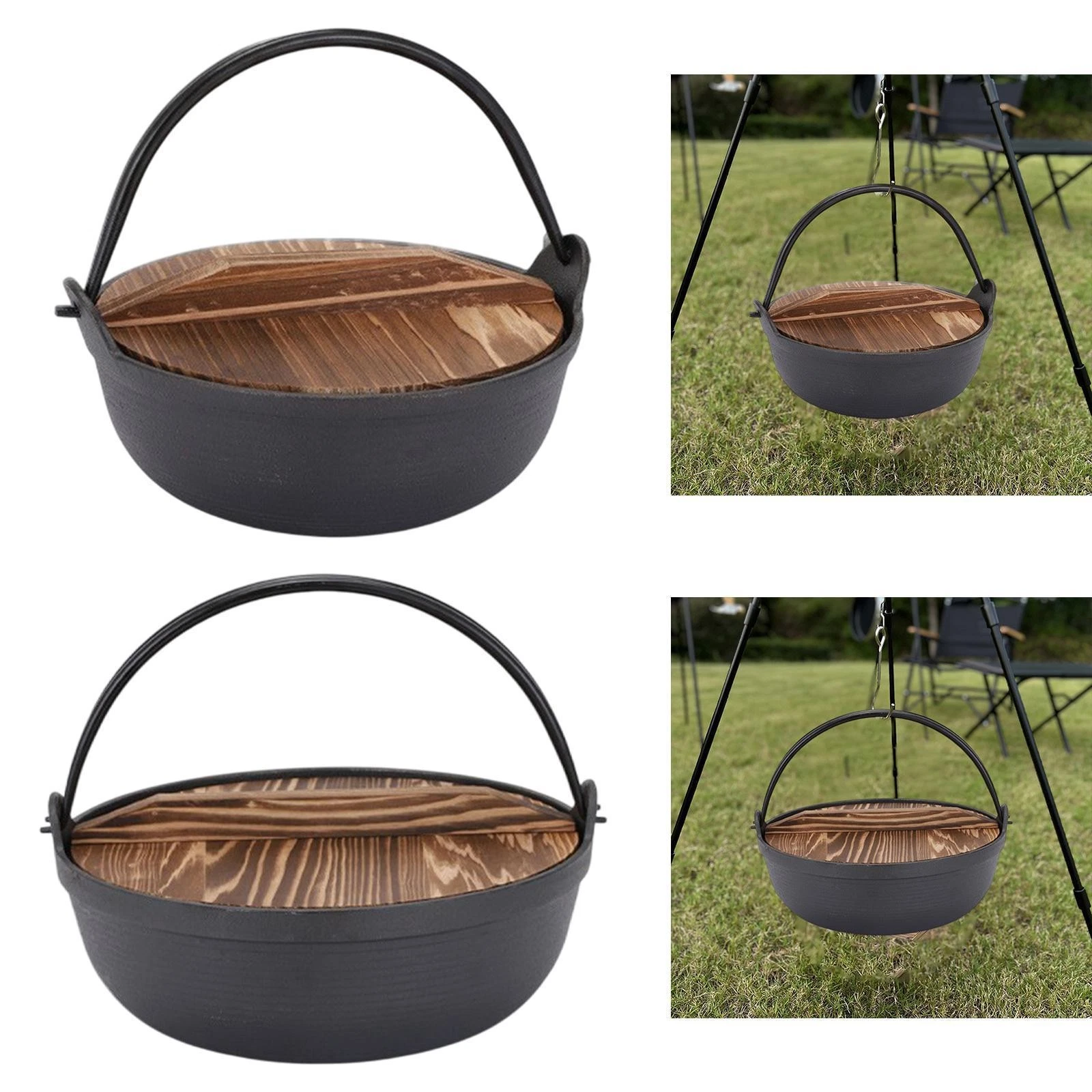 Cast Iron Dutch Oven Hanging Pot Cookware
Opens in a new window or tab