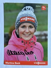 original signierte Biathlon Autogrammkarte Martina Beck geb. Martina Glagow