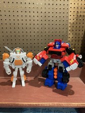 Transformers Rescue Bots Academy Optimus Prime & Blades the Flight Bot Figures