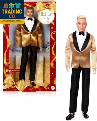 #ad #ad Signature 2025 Holiday Blonde Ken Collectible Fashion Doll Wearing Full Suit wit $16.45