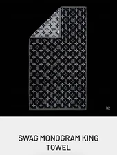SWAG DON’T GIVE A PUTT Monogram King Golf Towel Black DGAP SOLD OUT