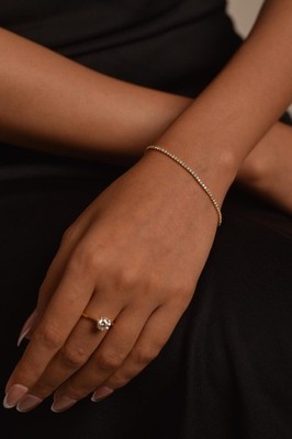 Round Cut CZ Diamond Tennis Bracelet ,Bridal Wedding Jewelry ,Anniversary Gifts