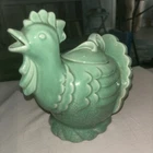 Red Wing Green Rooster Teapot #257