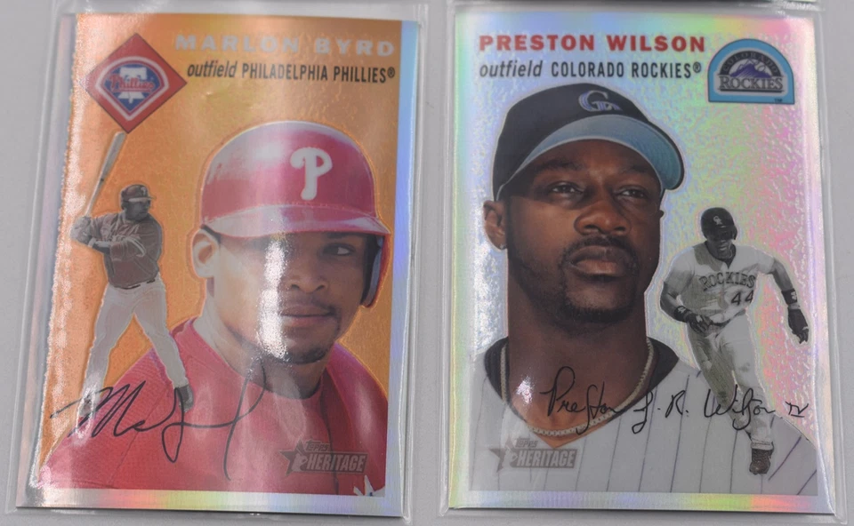 Béisbol Topps Prestige 2003 refractor cromado thc60 thc18 thc13 thc31 Jones Byrd Foto 4 de 4