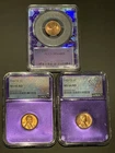 1938-D 1C RD L  PCGS MS64RD , 1957 d ms64 NGC , 1947 d ms66 NGC trader bea