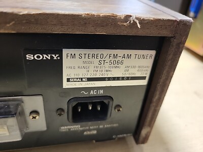 Sony ST-5066 FM-AM Stereo Tuner | eBay UK