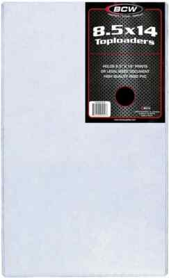 NEW 2 PK BCW 8.5 X 14 Top Load Holders Photo Print / Legal Docs Toploaders