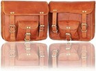 2 Bike Pannier Rear Rack Bike Bag Trunk Saddle Bag Leather Seat Cycling Bicycle