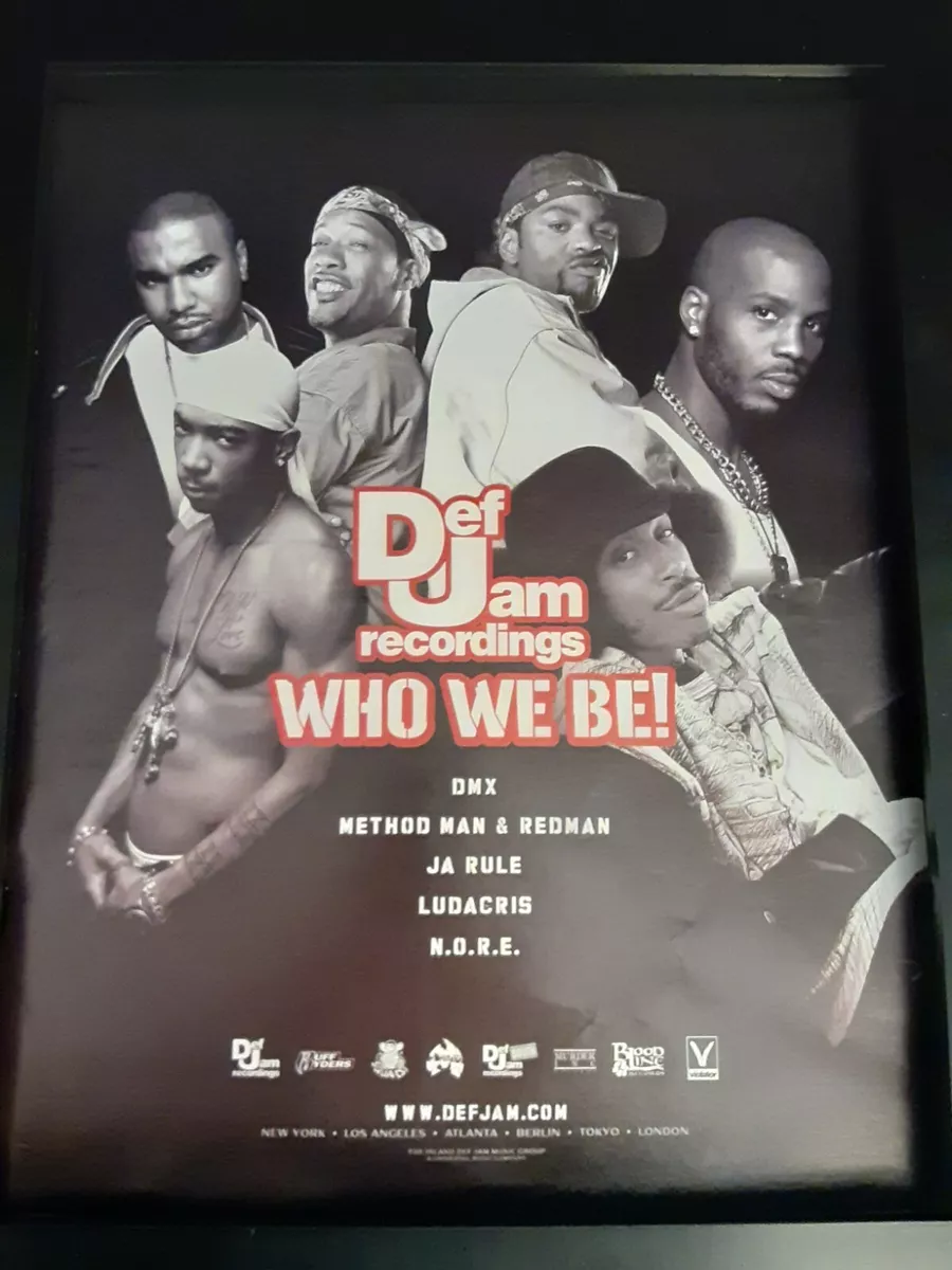 DMX JA Rule Method Man Ludacris Rare Original Def Jam Promo Poster Ad Framed