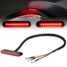 Mini LED Motorcycle Tail Light Rear Running Stop Brake Strip Lamp Dirt Bike ATV