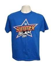 Authentic WWE 2014 Summer Slam Adult Medium Blue TShirt