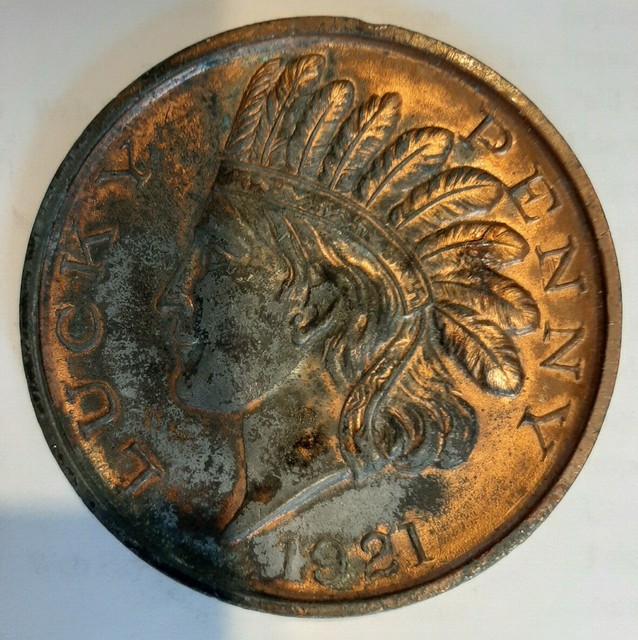 Vintage RARE "Lucky Penny" 1921 Souvenir of Pageant of Progress FREE