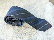 Prince Bellini Italian Styled SLIM Men's Blue 100% Polyester Neck Tie USA Made