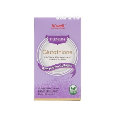 glutathione new zealand Hi Well Premium New Zealand Glutatione with Marine Collagen 90capsules