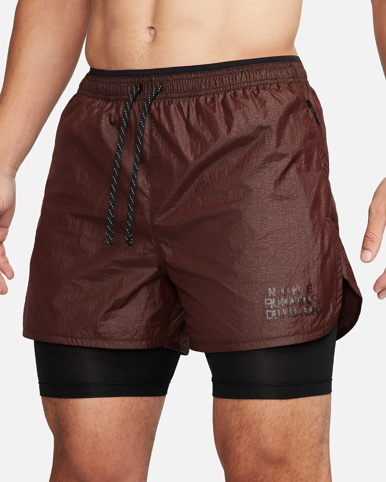Nike Running Division Repel Men's 7" 2-in-1 Running Shorts Earth/Black Size M