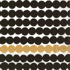 Boston International - Marimekko Rasymatto Black & Gold Luncheon Napki - L589379