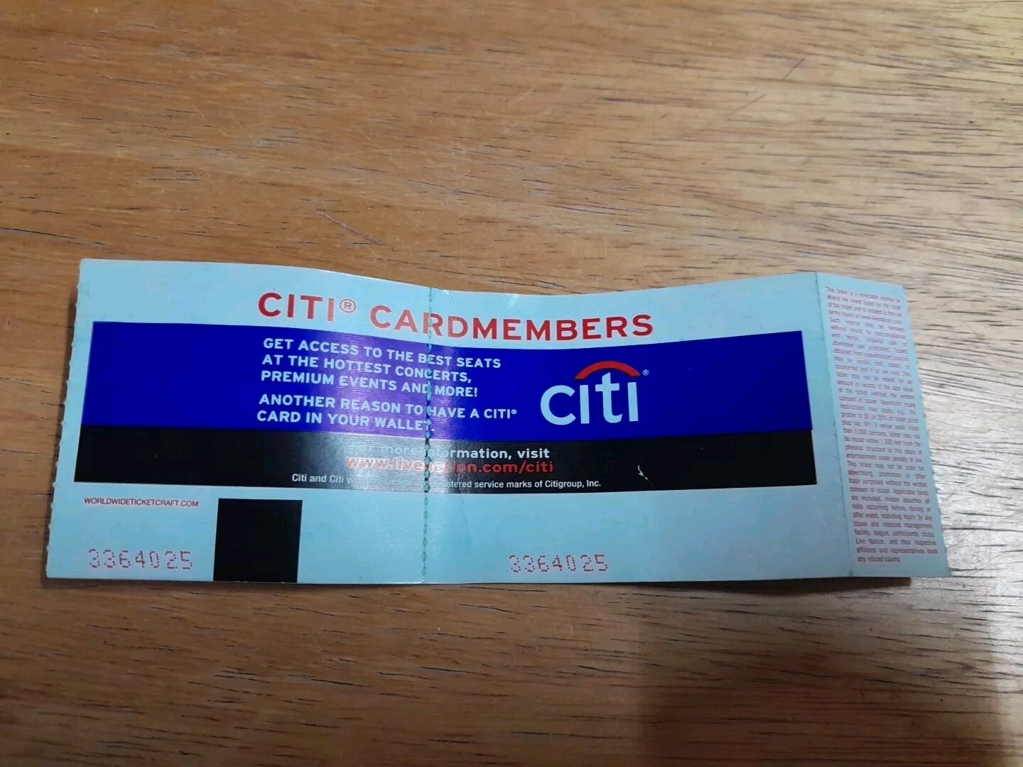 Linkin Park /Incubus Concert Ticket Stub Aug 27 2012 Gexa Energy Pavilion