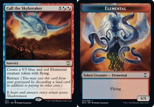 CALL THE SKYBREAKER w/2 Elemental mtg NM-M New Capenna Commander Rare 1 Card - Picture 1 of 2