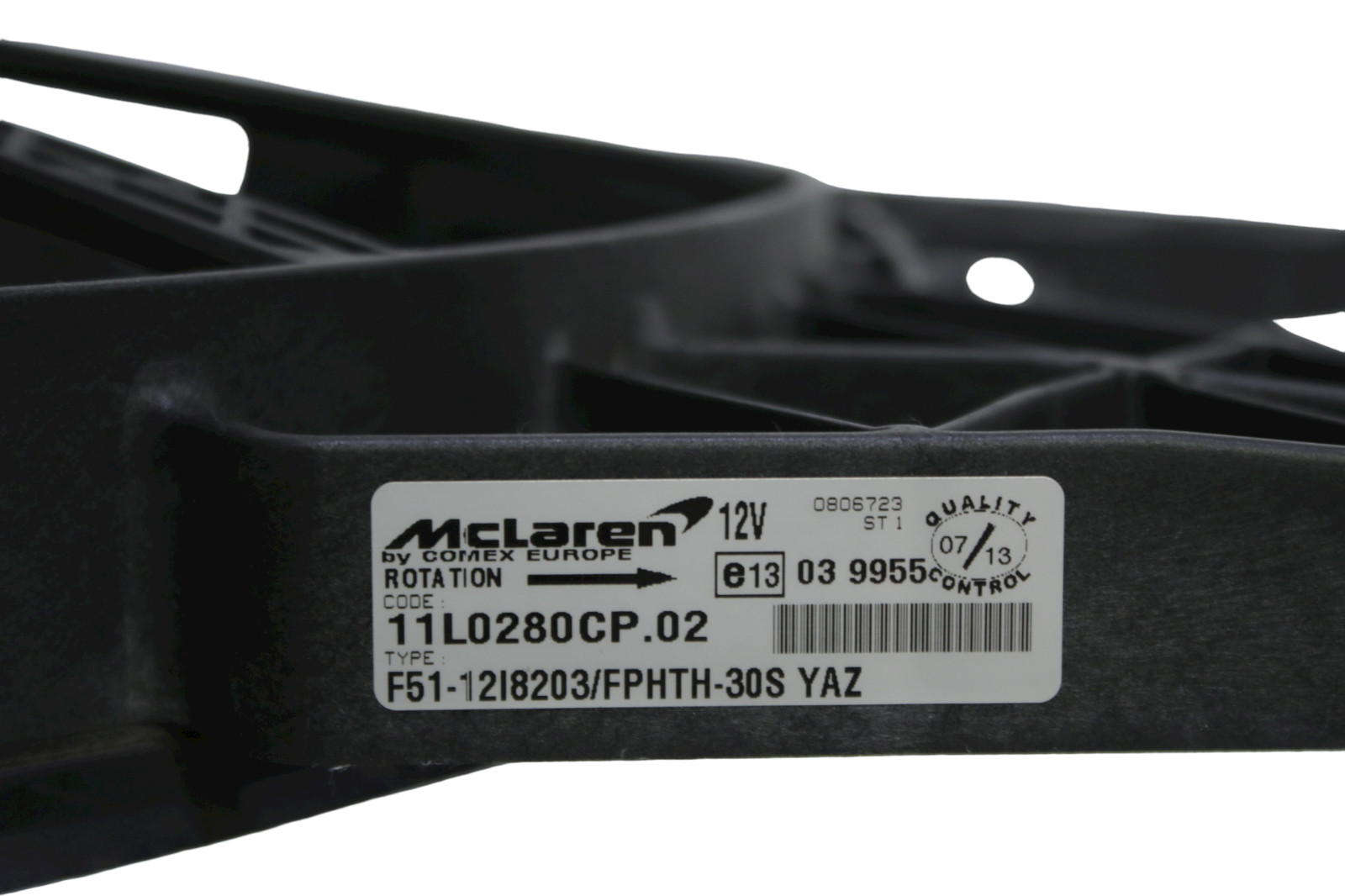McLaren MP4-12C Spider 650S Radiator Cooling Fan Shroud Assembly OEM