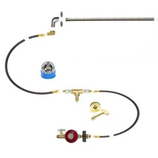 EasyFirePits In-Table Deluxe Fire Pit Kit & Lifetime Warranted 316SS Log Lighter