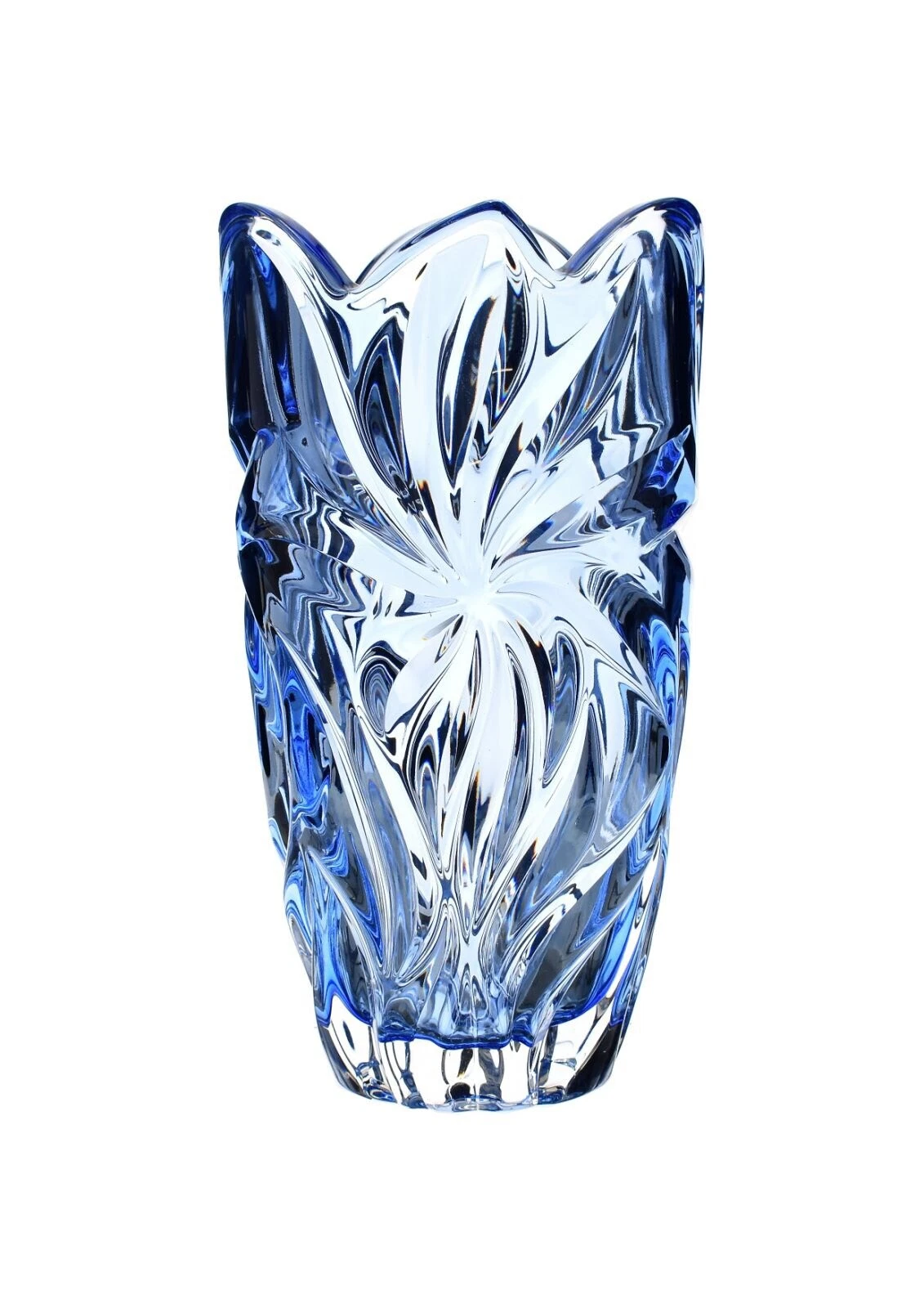 Vase11"Flower Vase Centerpiece Bud Vase Blue Color Czech Bohemia Crystal Gift
Opens in a new window
