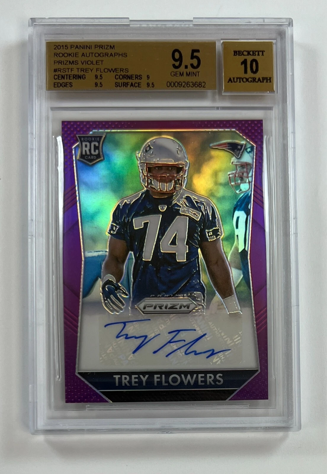 Trey Flowers Panini Prizm Rookie Signatures #RSTF Prizm