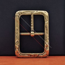 Emboss Bling Brass Rectangle Leathercraft Center Bar Belt Buckle Fit 40mm Strap