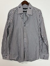  909 Bogosse Double Trouble Check Fabric Long Sleeve Shirt Size 6 XXL