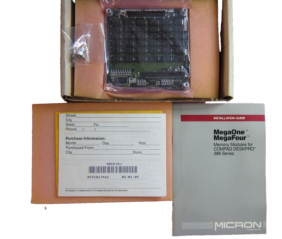 Vintage Very Rare Collectable Sealed Memory Module for Compaq Deskpro 386 Series - Image 3 of 4