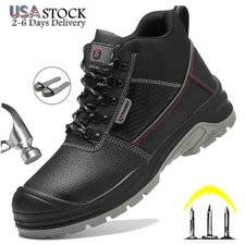Mens Indestructible Waterproof Boots Steel Toe Safety Shoes Non Slip Work Boots