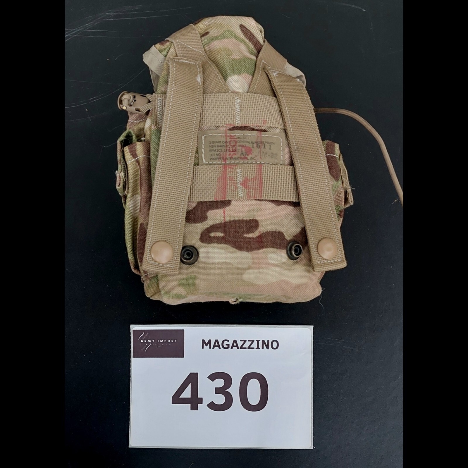 Green Water Bottle With Camouflage Pouch Capacity 1 Quart American Army