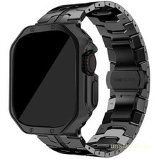TPU Case+Titanium Metal Band Strap For Apple Watch Ultra 3 2 11 10 9 8 7 6 54 SE