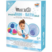 Buki Mini-Lab Educational Science Bath Ball Set for Ages 8 , 6 Fizzy Bath Bombs