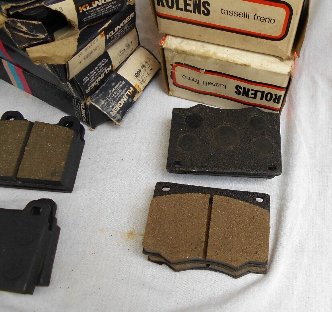 1970's  VTG LOT 10  NOS  European  brake pads Mercedes  Ferrari Porche VW + more