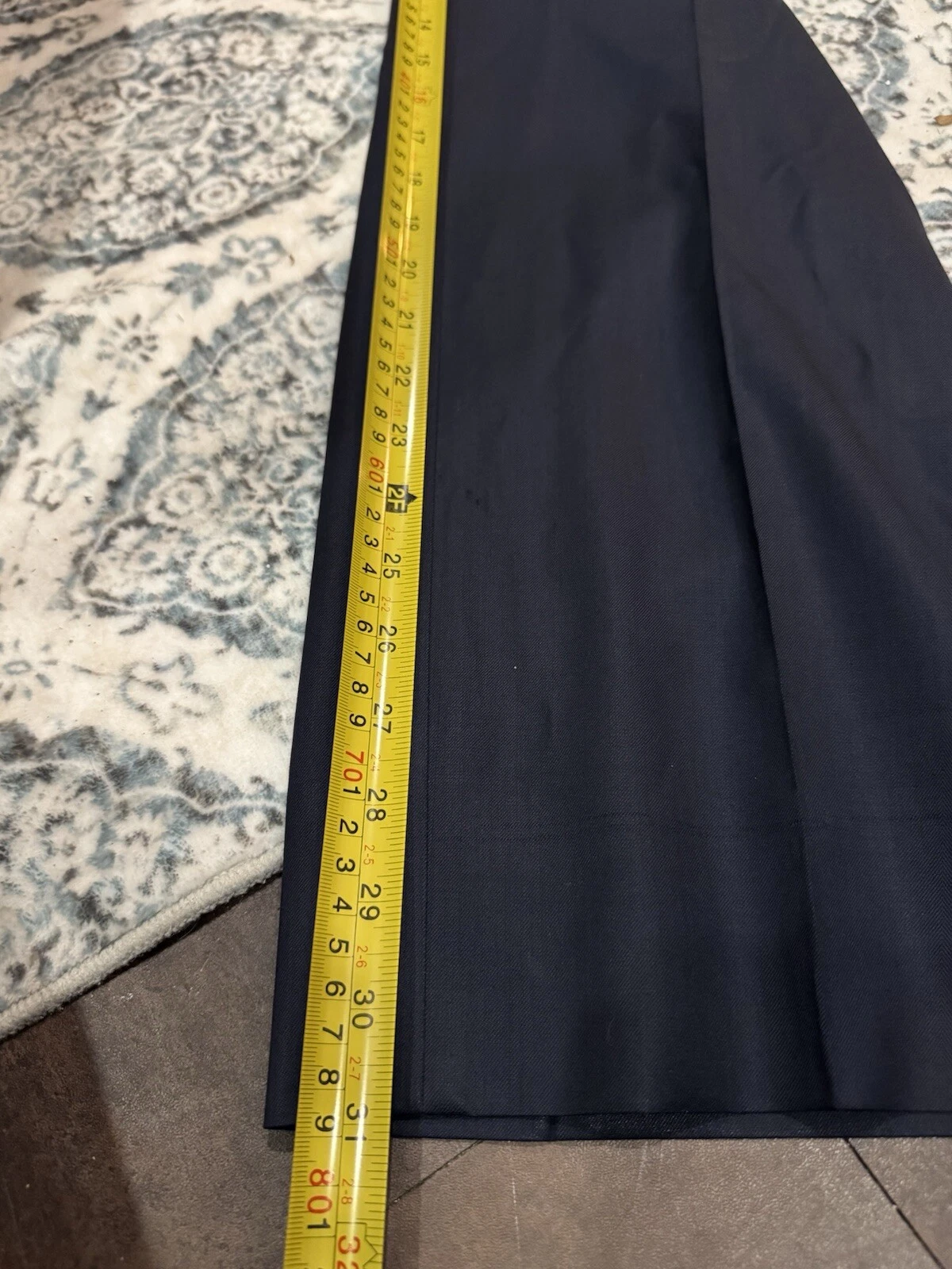 Versace Collection Abito Tuta Pantalone Misto Lana Blu Navy Eur 52 o US 34x29