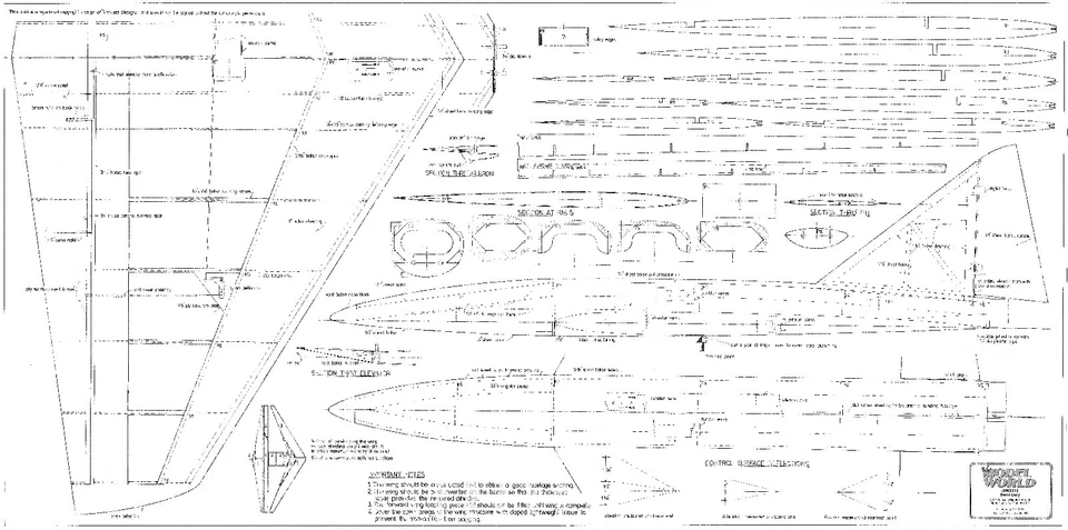 DELTA LADY, Delta Segelflugzeug. Modellbauplan - Bild 2 von 3