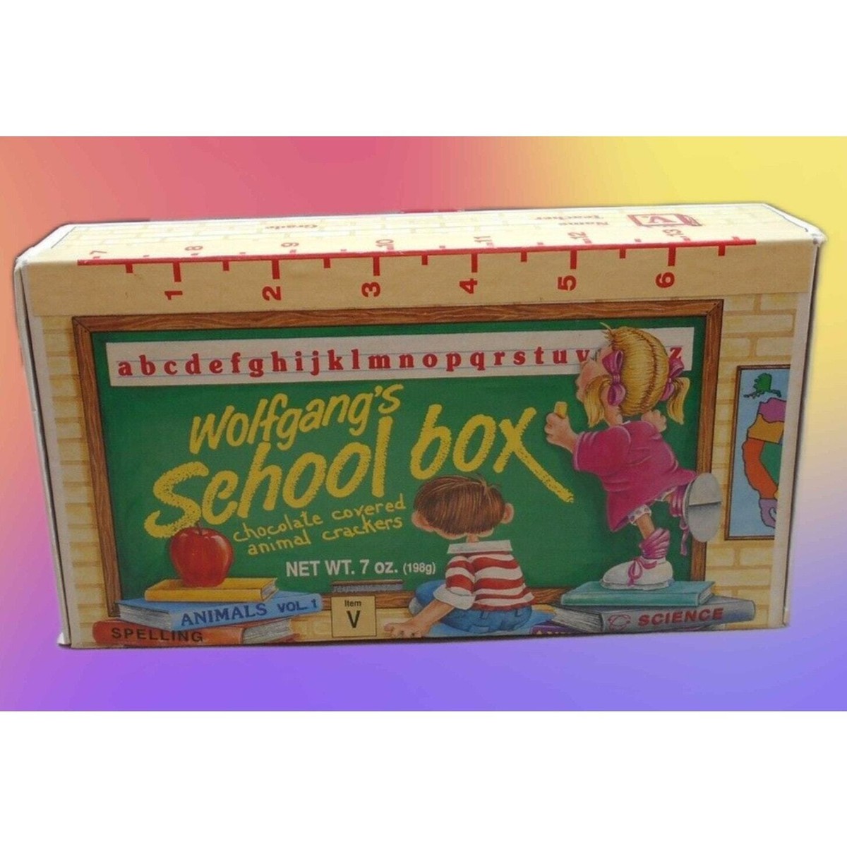 Vintage Wolfgang Candy School Box Classroom Scene Retro 1980s
