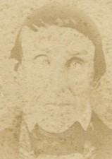 GHOSTLY FACE OF MAN. CDV. BRATTLEBORO, VERMONT.