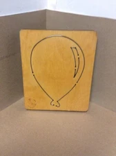 AccuCut Balloon #1 4 7/8"x5 7/8" B1000L Steel-Rule Wood Die - SHIPS FREE !!