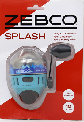 new Zebco Splash Spincast Reel Blue push button 10lb test | eBay