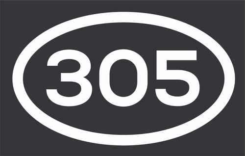 305 Area Code Sticker Florida Miami Aventura Carol City City Pride Love ...