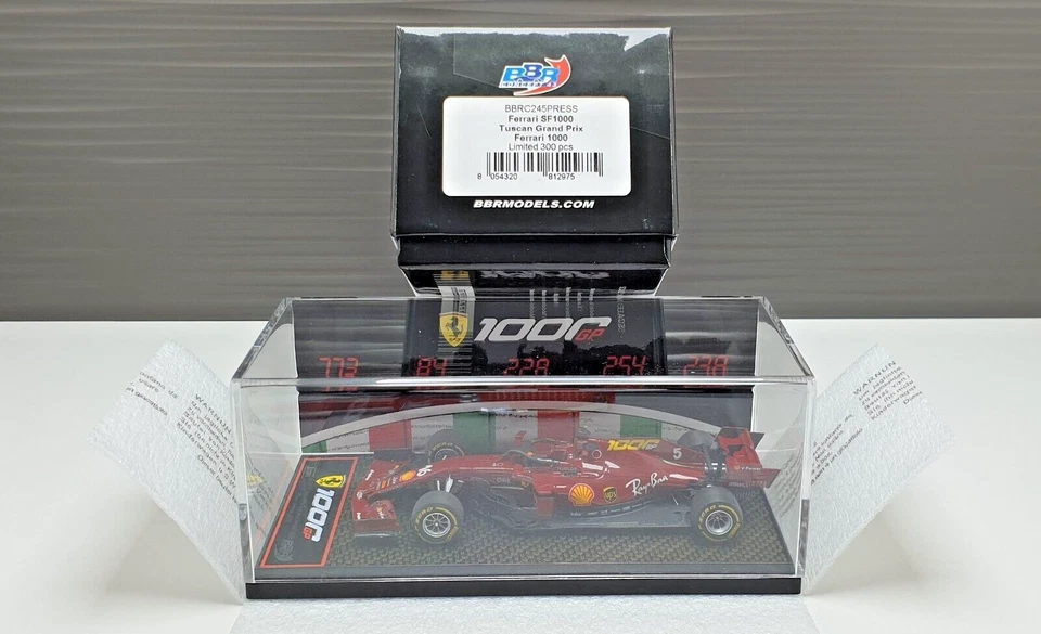 1:43 BBR Ferrari SF1000 "1.000 Ferrari GP - Tuscany 2020" WORLDPRESS car * OVP - Bild 2 von 2