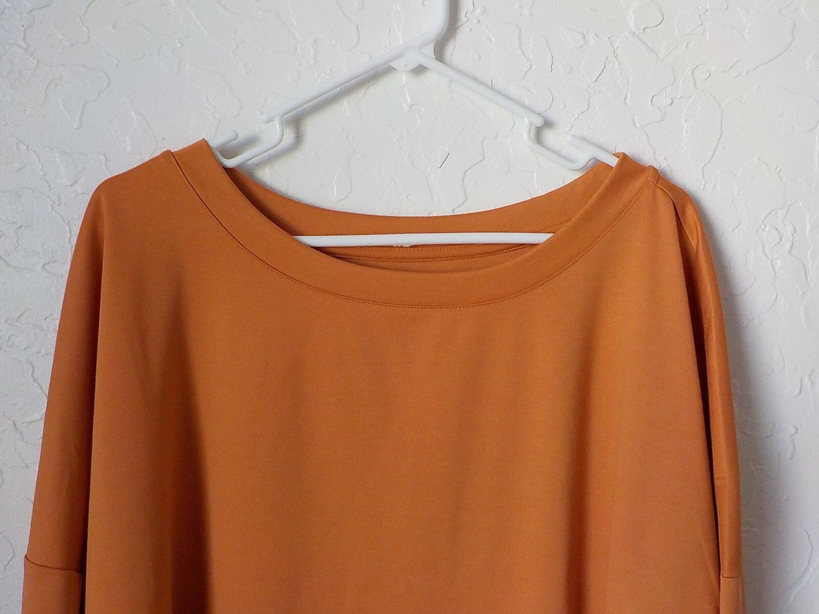 QVC Studio D and Co Orange Casual Tunic Top Long Sleeves Women size 2XL