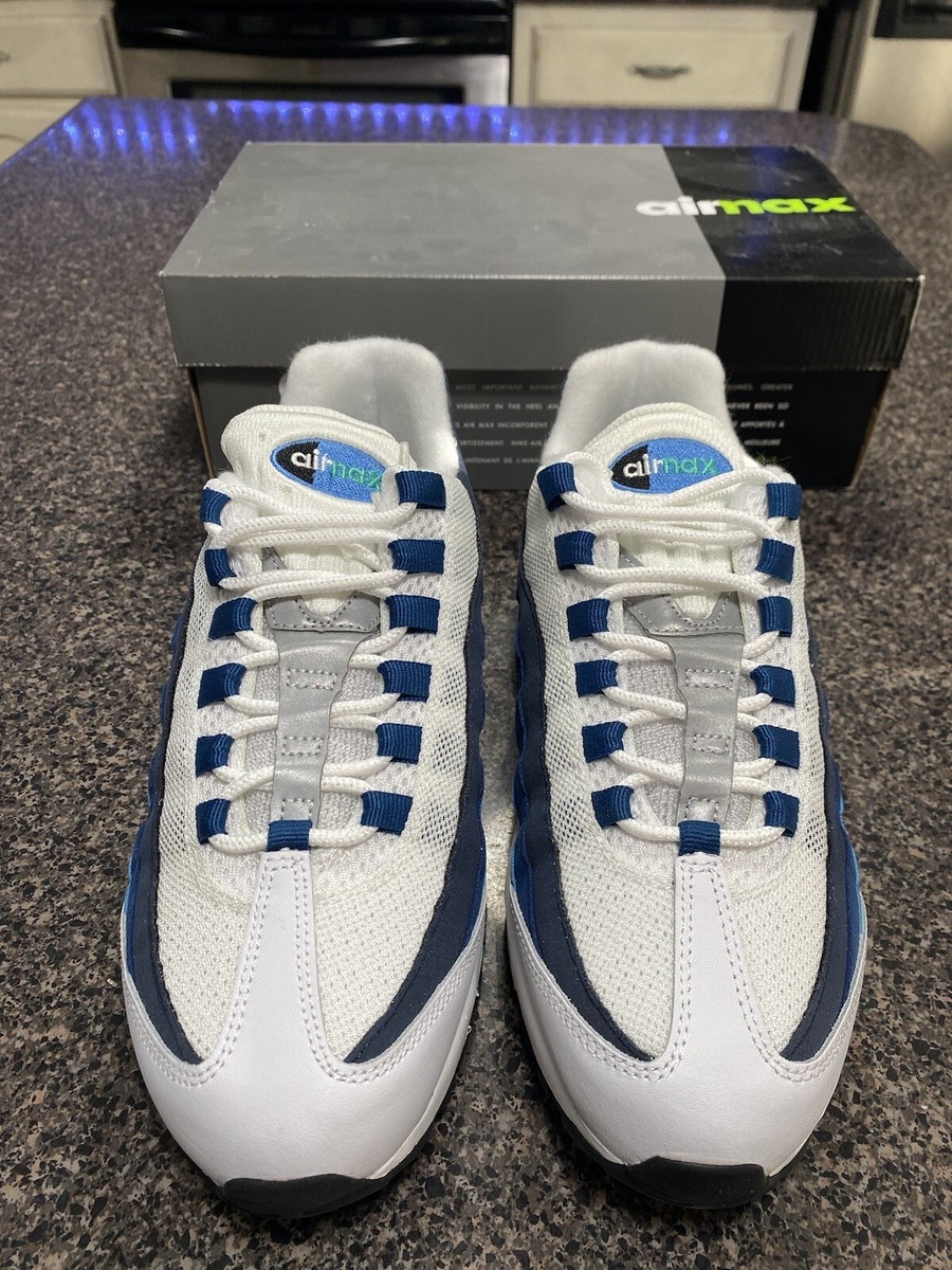 Size 8 - Nike Air Max 95 OG White Slate Blue for sale online | eBay