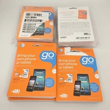 AT&T 3-in-1, Triple Cut Universal SIM Card Starter Kit GoPhone Devices LOT OF 18
