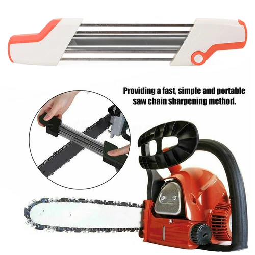 2 in 1 Metal 3/8" Pitch Chian Chainsaw File Chain Sharpener For Stihl Chainsaw - Picture 3 of 7