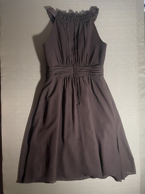 Alfred Angelo Women Dress Size 12 Dark Brown Gown Formal Short Bridesmaid  Ruched | eBay