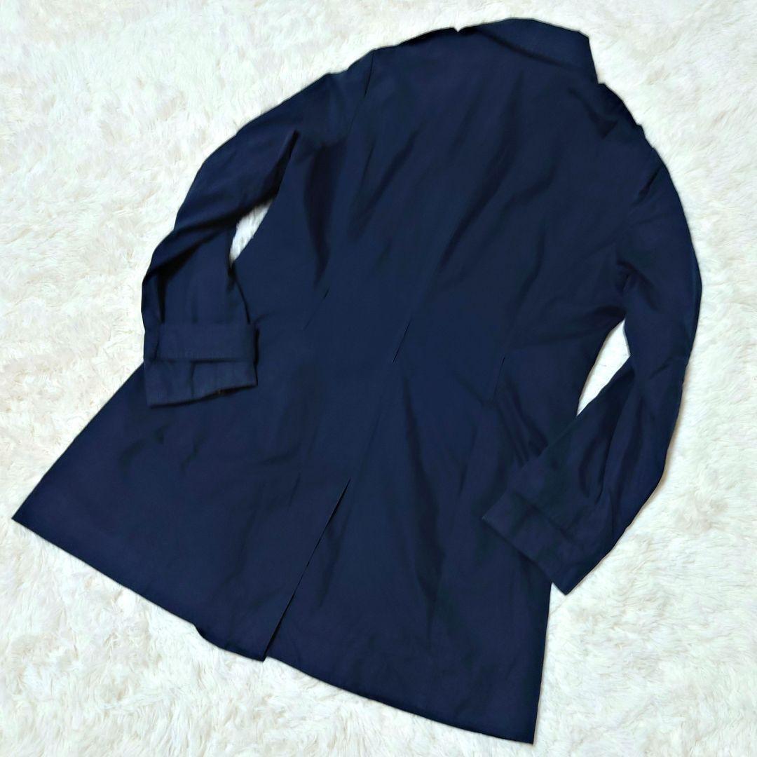 Burberry BRIT Women's Navy Trench Coat Size USA 12 Blue Nova