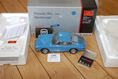 PORSCHE 901 SPORTCOUPE 1964 light blue CMC M-067D SUPERB!!  1:18 SEE INFO